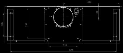 Вытяжка встраиваемая Micra Space Black Matt - Черный мат - Технический чертеж 4