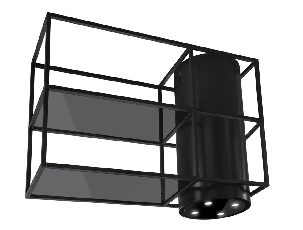 Вытяжка островная Tubo Cage Asymmetric Glass Black Matt - Черный мат - zdjęcie produktu 9