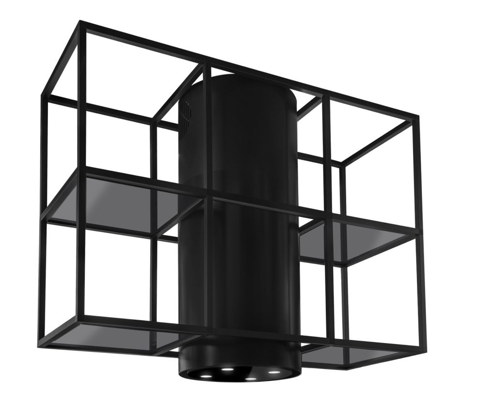 Вытяжка островная Tubo Cage Central Glass Black Matt - Черный мат - zdjęcie produktu