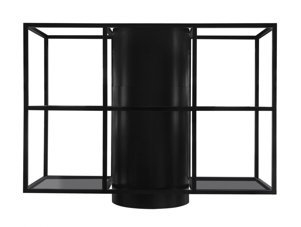 Вытяжка островная Tubo Cage Central Glass Black Matt - Черный мат - zdjęcie produktu 3