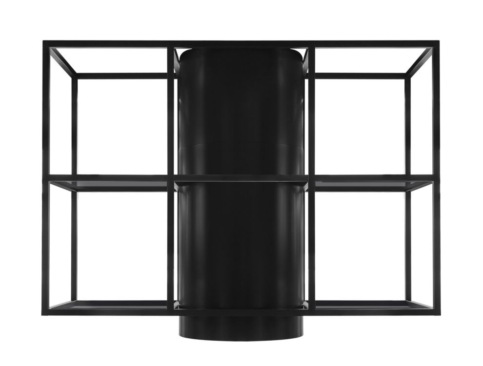 Вытяжка островная Tubo Cage Central Glass Black Matt - Черный мат - zdjęcie produktu 4