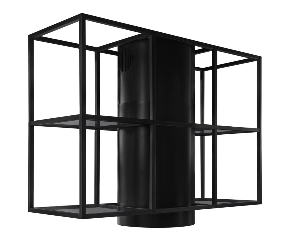 Вытяжка островная Tubo Cage Central Glass Black Matt - Черный мат - zdjęcie produktu 7