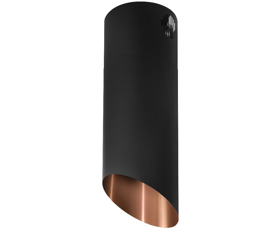 Вытяжка островная Hiro Color Black-Copper - Black Matt/Copper - Фото продукта