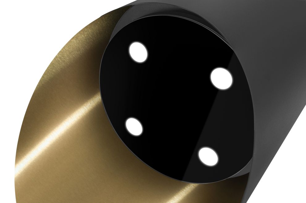 Вытяжка пристенная Hiro OR Color Black-Gold - Black Matt/Gold - Фото продукта 7
