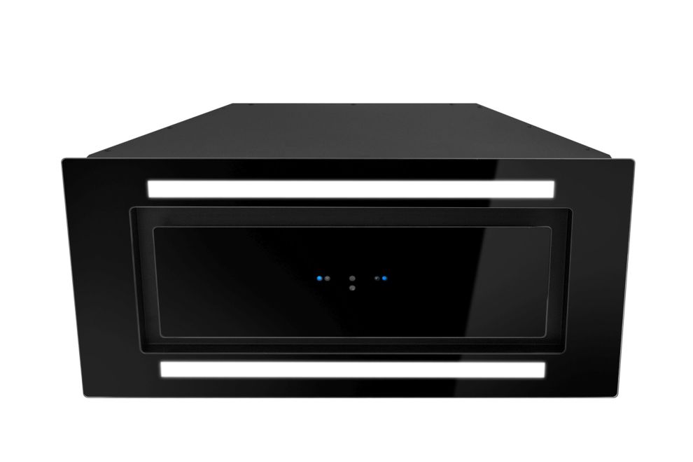 Вытяжка встраиваемая Lando Glass 2Strips Gesture Control Black - Фото продукта 3