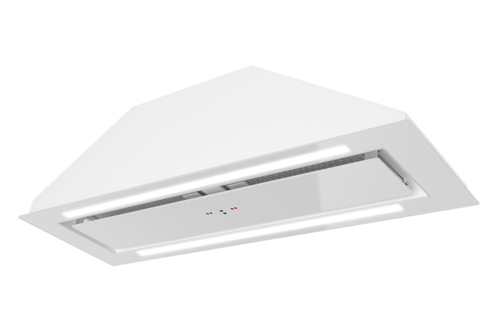 Вытяжка встраиваемая Lando Glass 2Strips Gesture Control White - Белый - Фото продукта 17