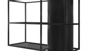 Tubo Cage Asymmetric Glass Black Matt