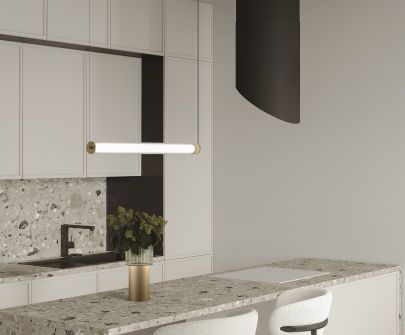 Вытяжка островная Hiro Color Black-Gold - Черный матт/Золото - 40 см - Визуализации