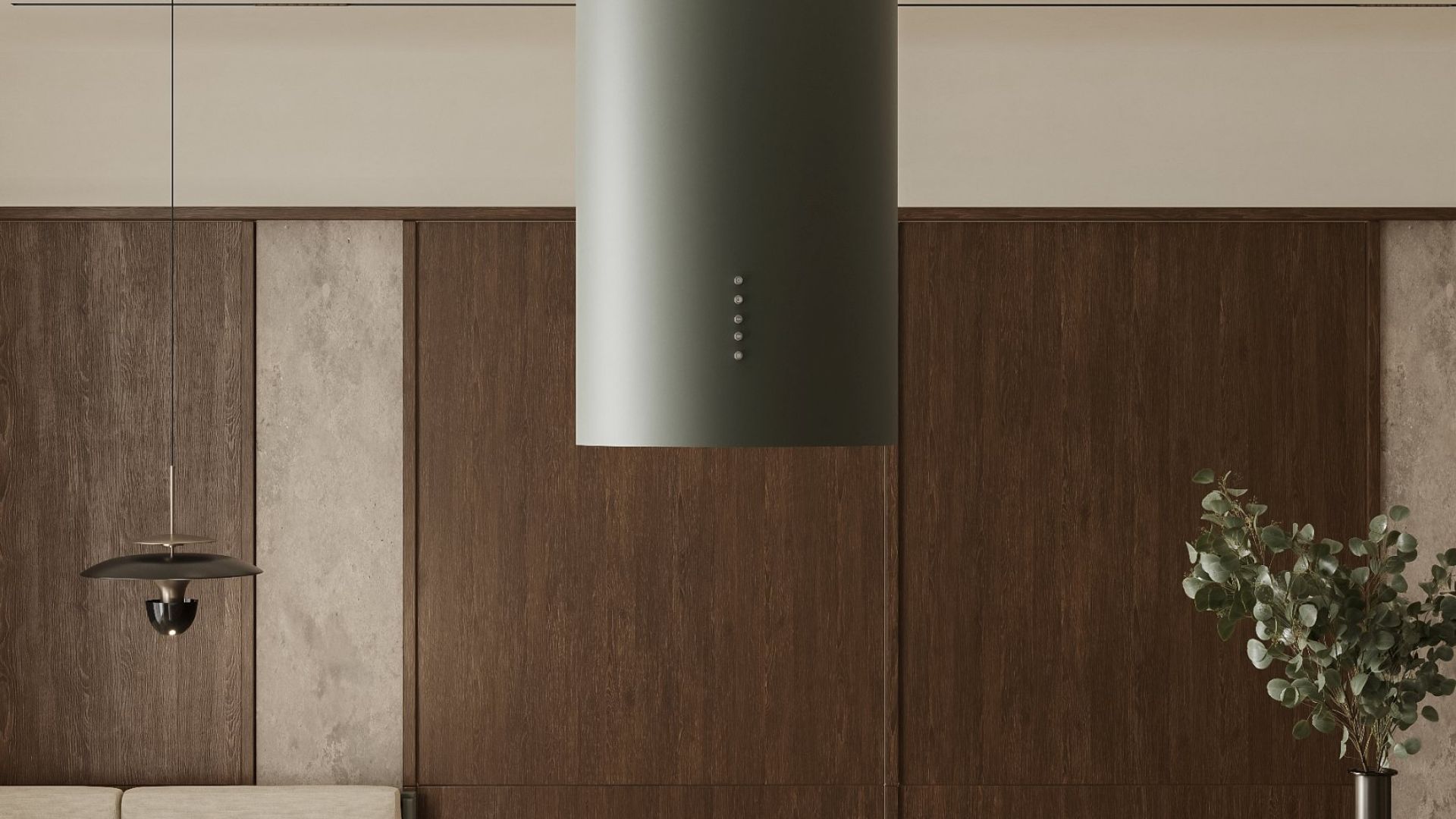 Вытяжка островная Cylindro Eco Eucalyptus - Эвкалипт - Визуализации 5
