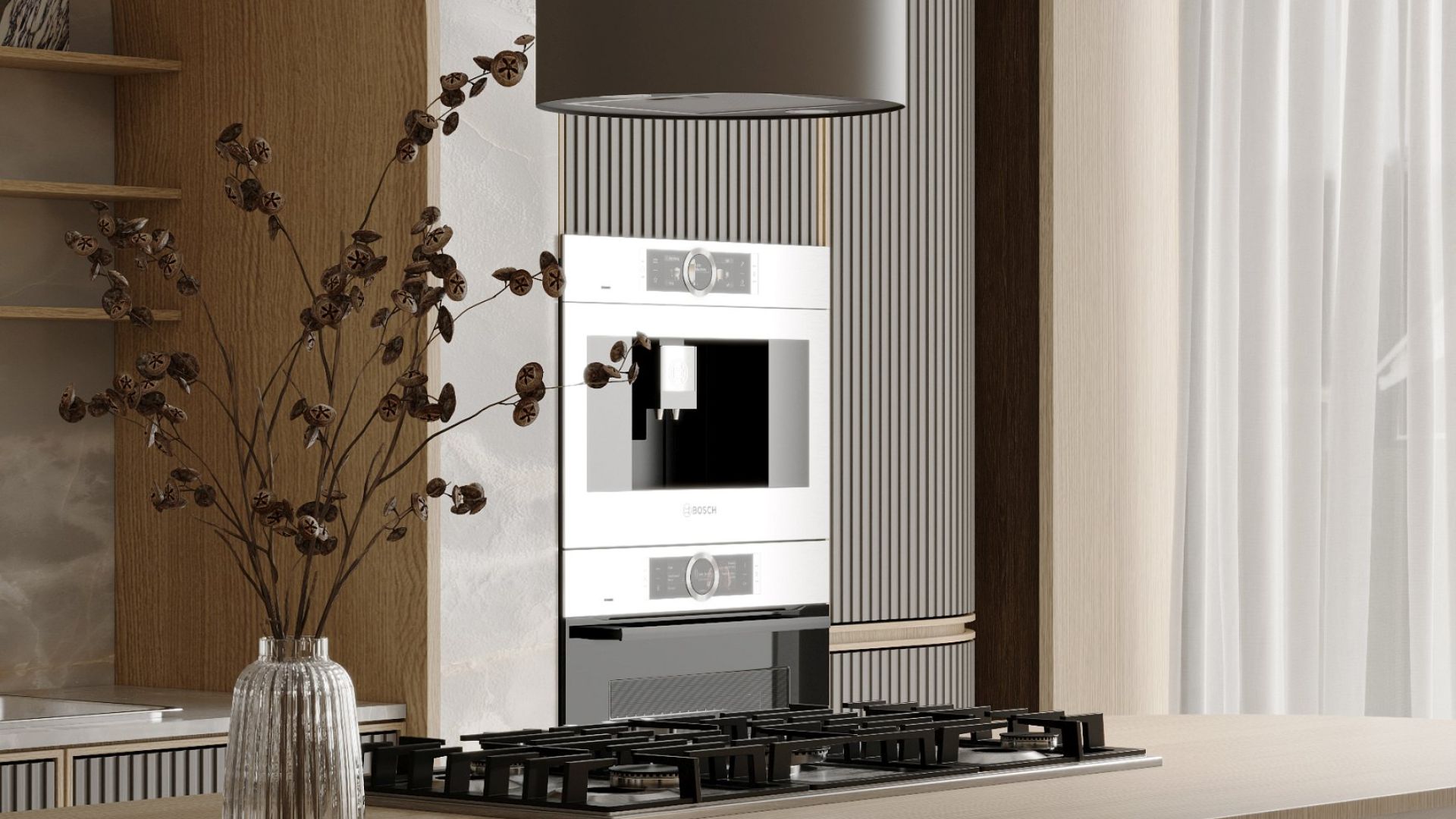 Вытяжка островная Cylindro Eco Taupe - Таупе - Визуализации 8