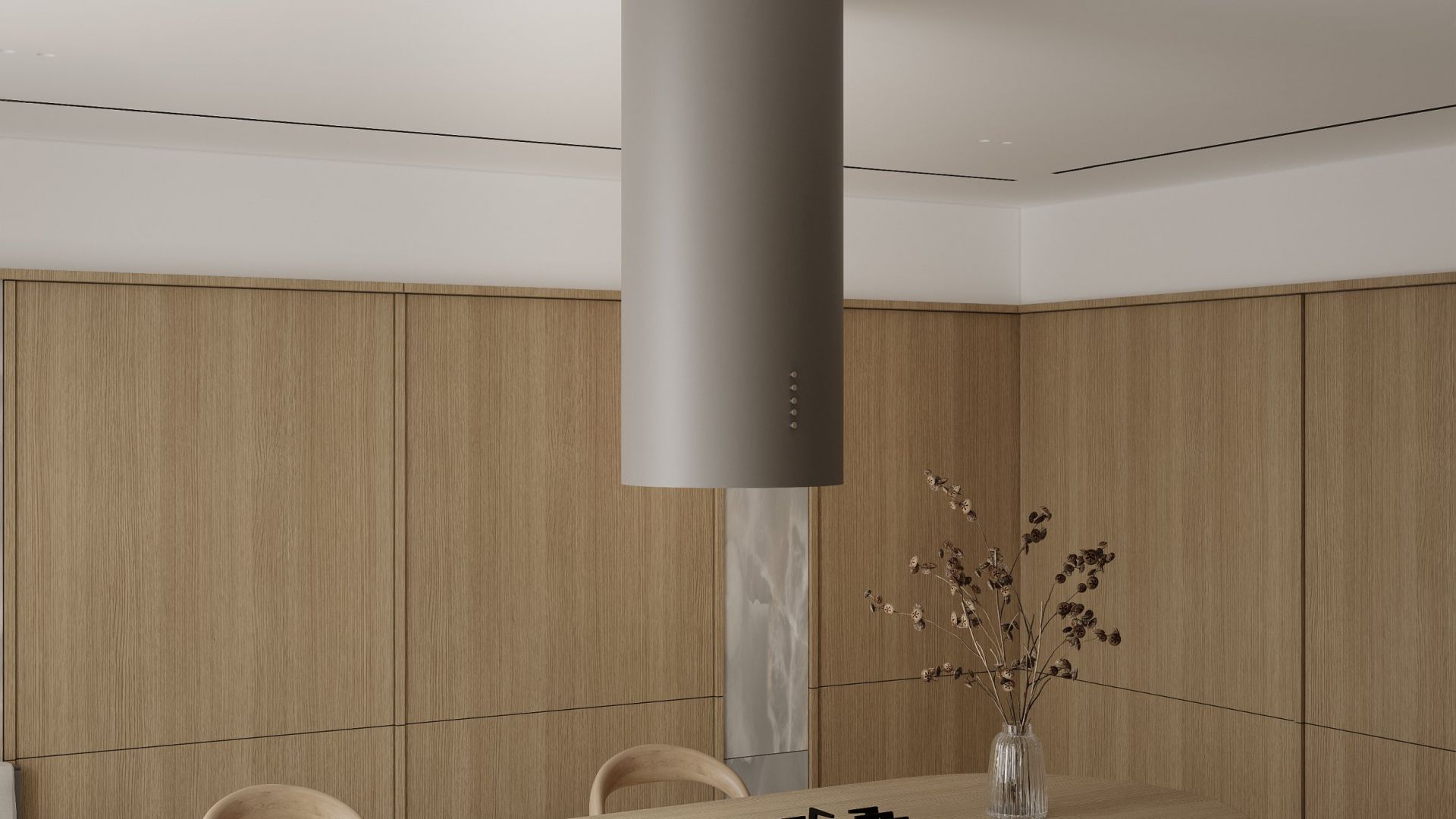 Вытяжка островная Cylindro Eco Taupe - Таупе - Визуализации 9
