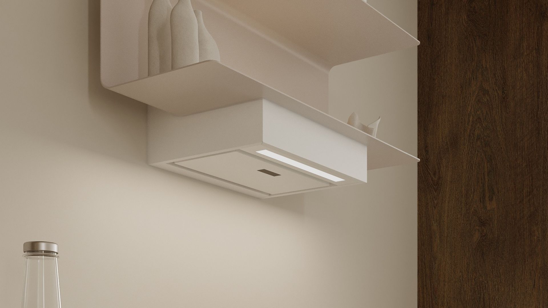 Вытяжка пристенная C-Shelf White-Kashmir - Белый матт/Кашемир - Визуализации 4