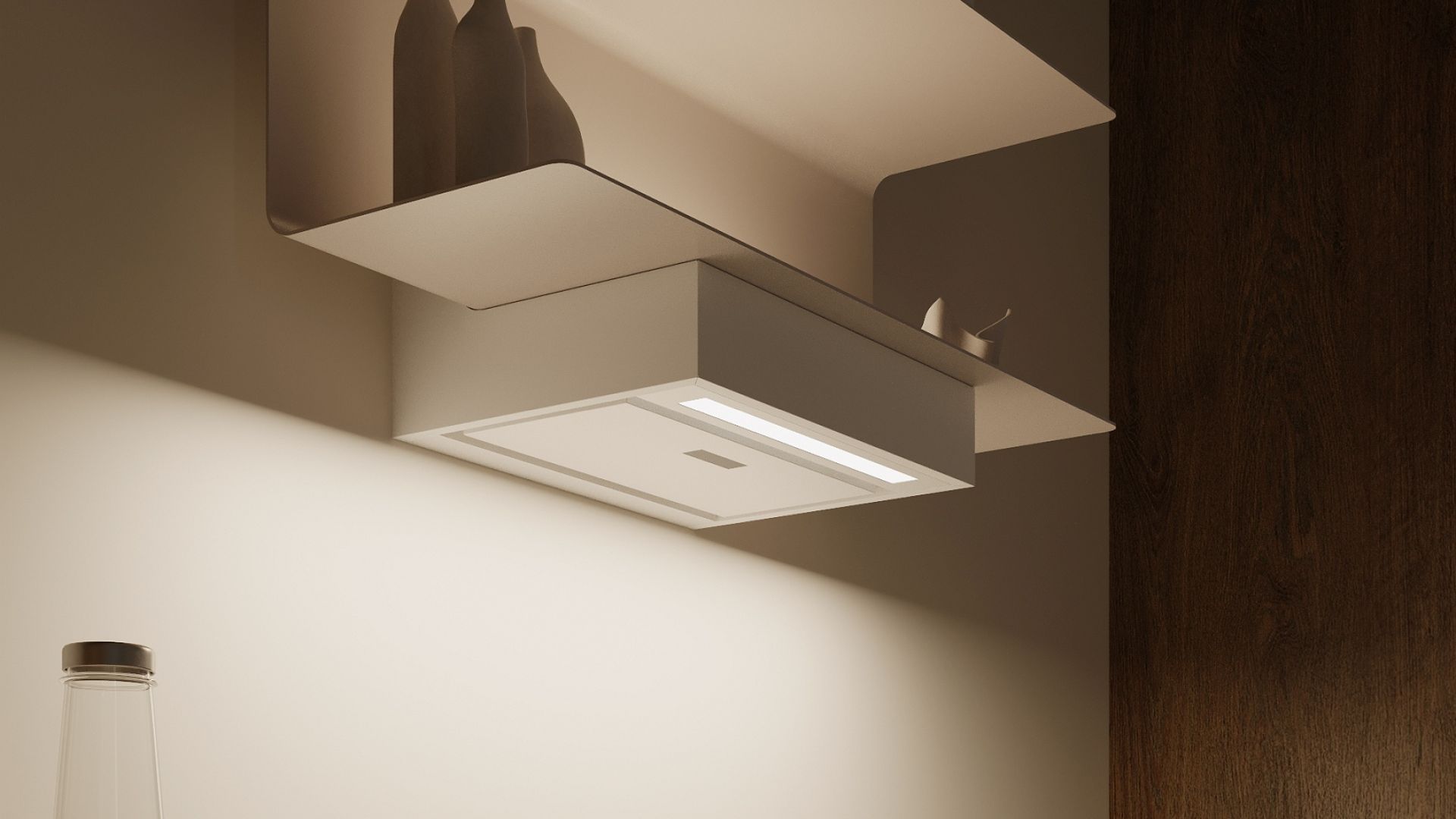 Вытяжка пристенная C-Shelf White-Kashmir - Белый матт/Кашемир - Визуализации 5