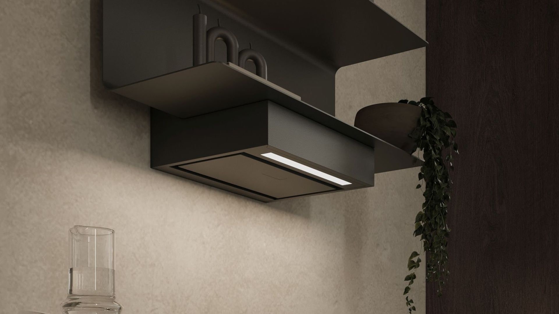 Вытяжка пристенная C-Shelf Black-Black - Черный мат - Визуализации 4