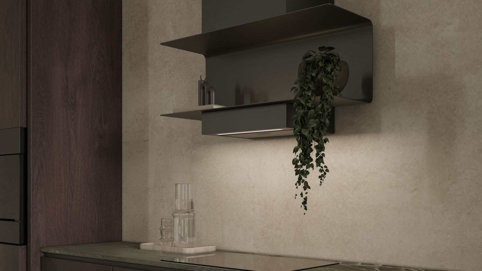 Вытяжка пристенная C-Shelf Black-Black - Черный мат - Визуализации 9