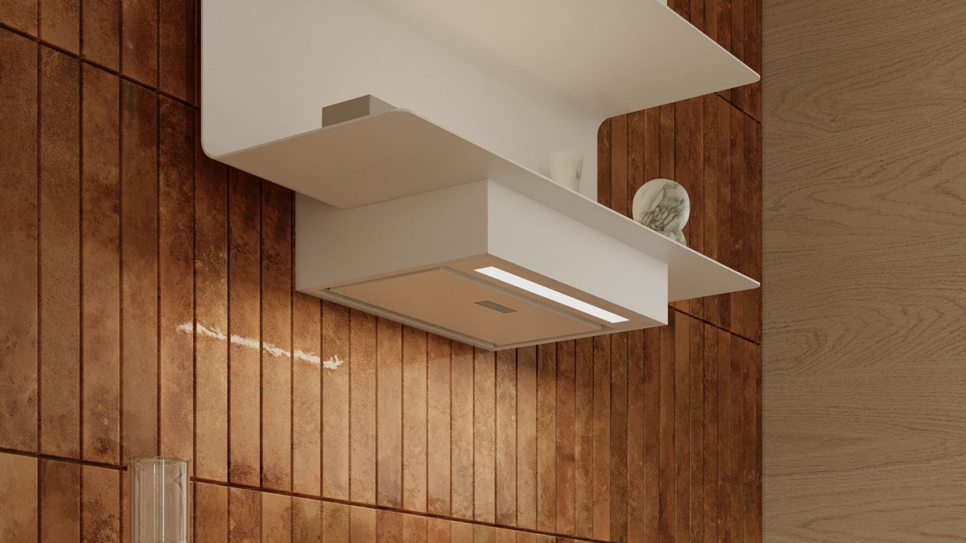 Вытяжка пристенная C-Shelf White-White - Белый матовый - Визуализации 5