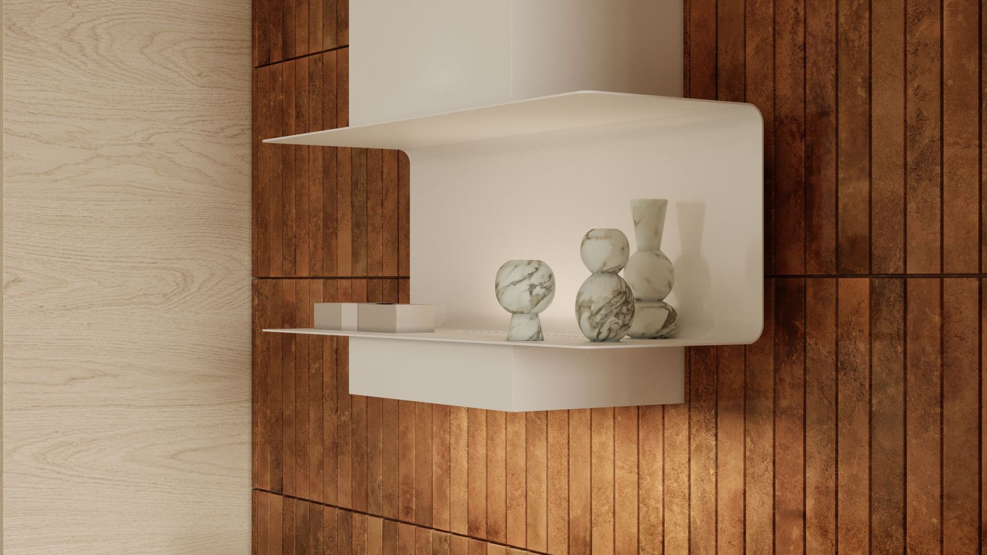 Вытяжка пристенная C-Shelf White-White - Белый матовый - Визуализации 6