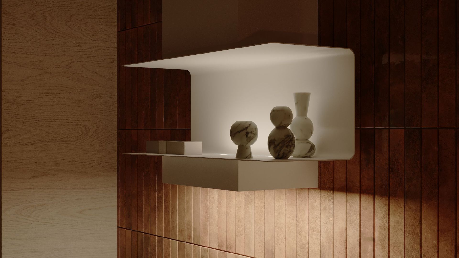 Вытяжка пристенная C-Shelf White-White - Белый матовый - Визуализации 9