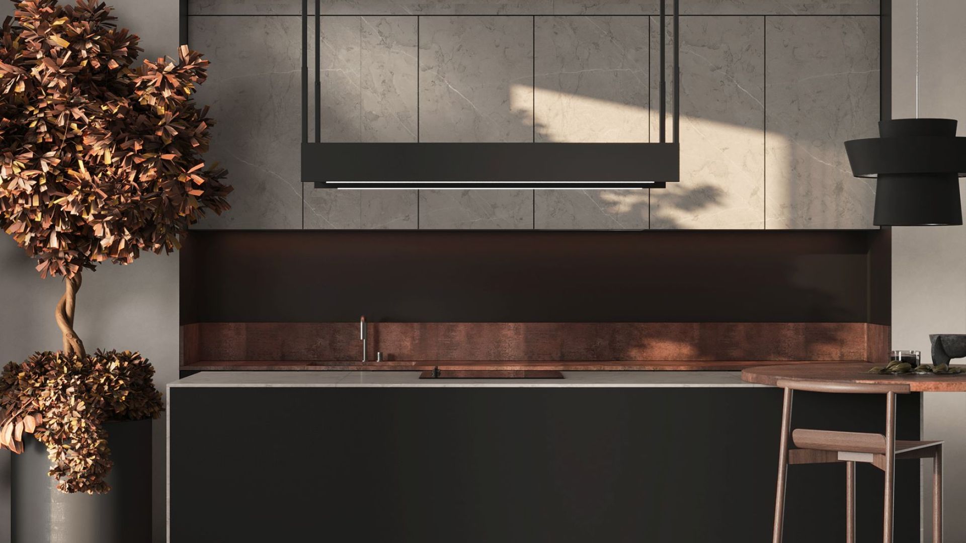 Вытяжка островная Alvar Black Matt - Черный мат - Визуализации 5