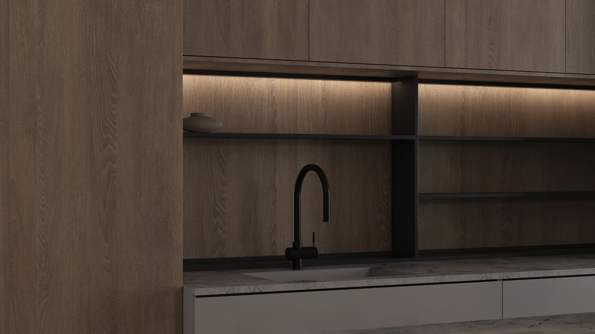 Вытяжка островная Alvar Wood Black Matt - Черный мат - Визуализации 6