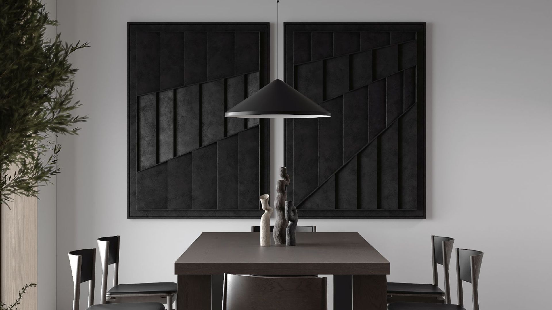 Вытяжка островная Arne Wood Black Matt - Черный мат - Визуализации 6