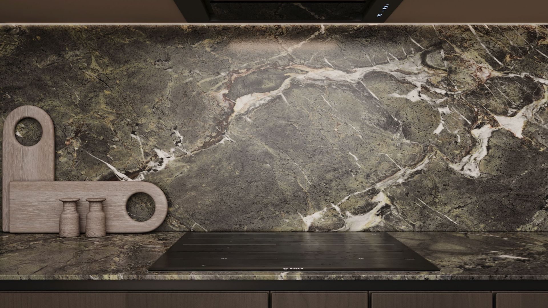 Вытяжка встраиваемая Micra Black Matt - Черный мат - Визуализации 2