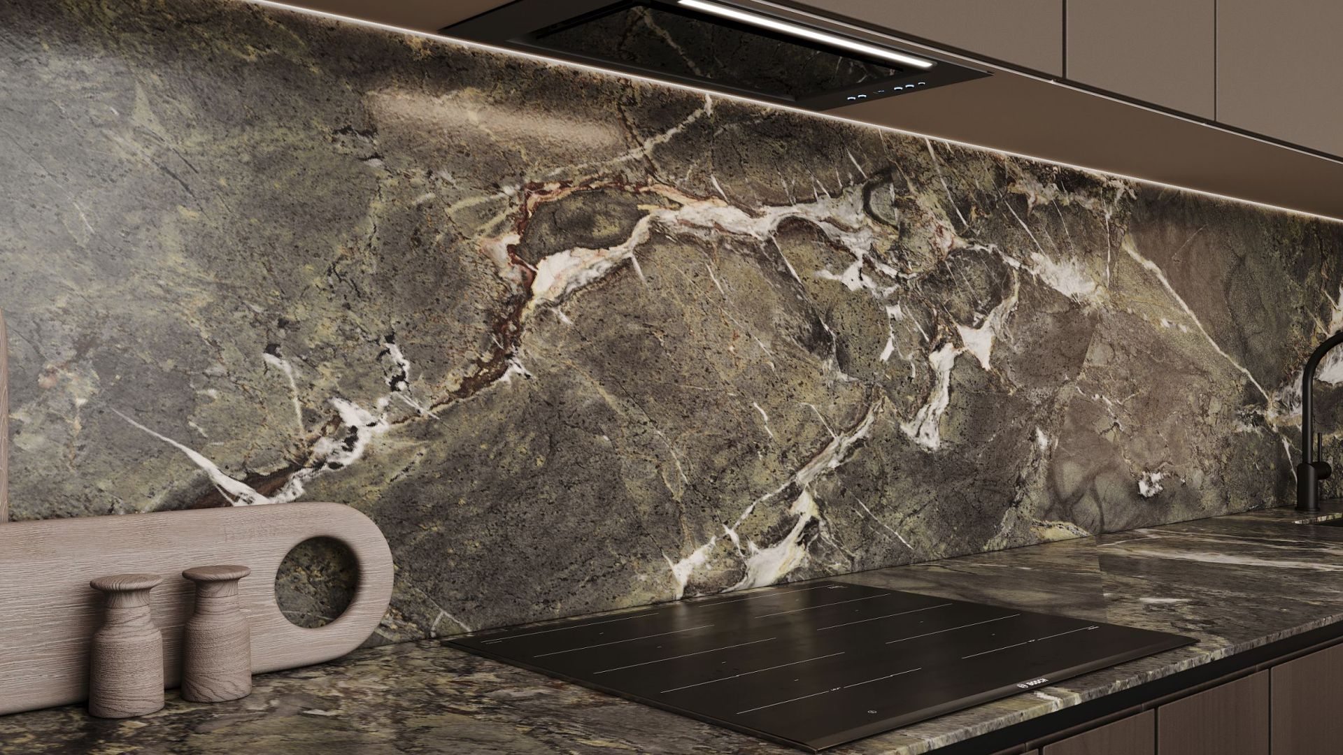 Вытяжка встраиваемая Micra Black Matt - Черный мат - Визуализации 7