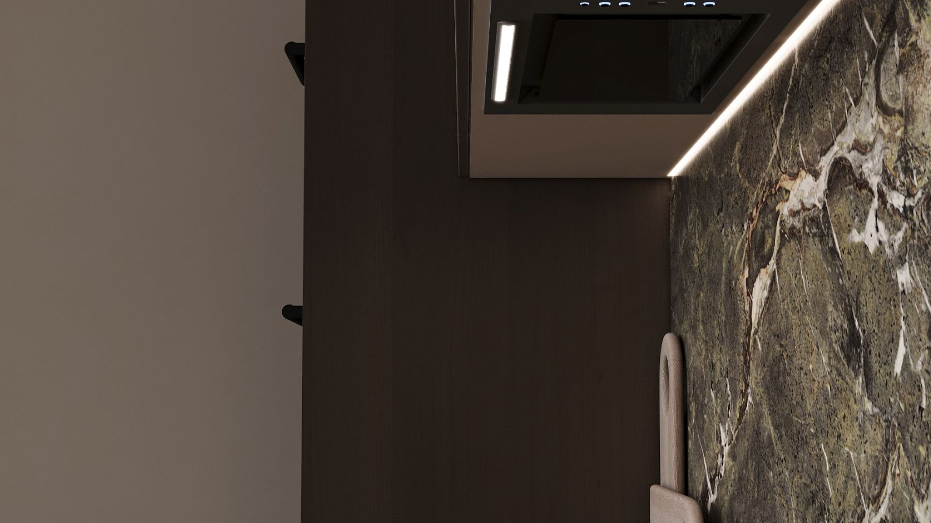 Вытяжка встраиваемая Micra Black Matt - Черный мат - Визуализации 3