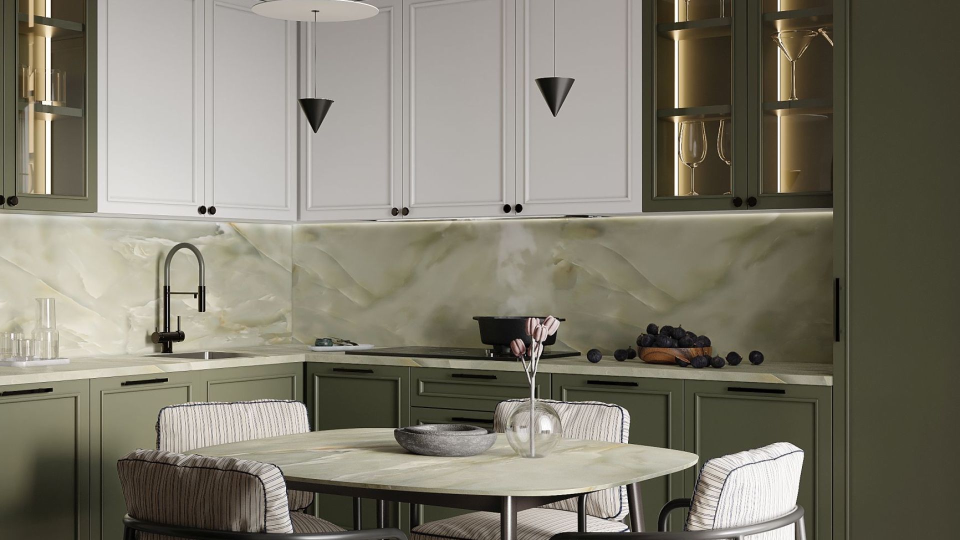 Вытяжка встраиваемая Micra Black Matt 120 cm - Черный мат - Визуализации 3