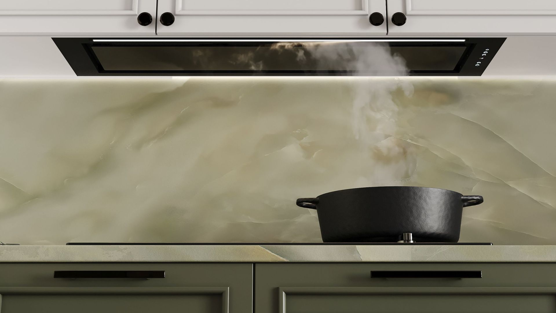 Вытяжка встраиваемая Micra Black Matt 120 cm - Черный мат - Визуализации 8