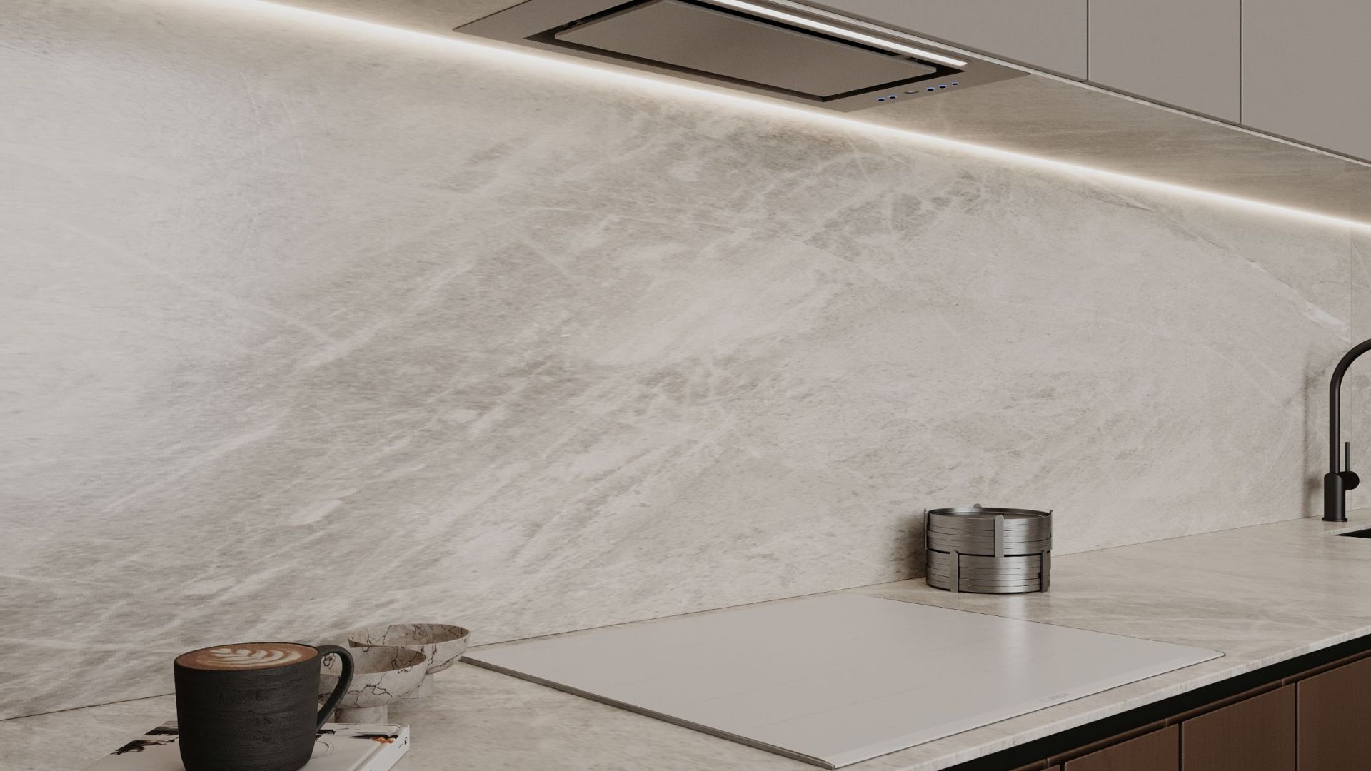 Вытяжка встраиваемая Micra INOX - Нержавеющая сталь - Визуализации