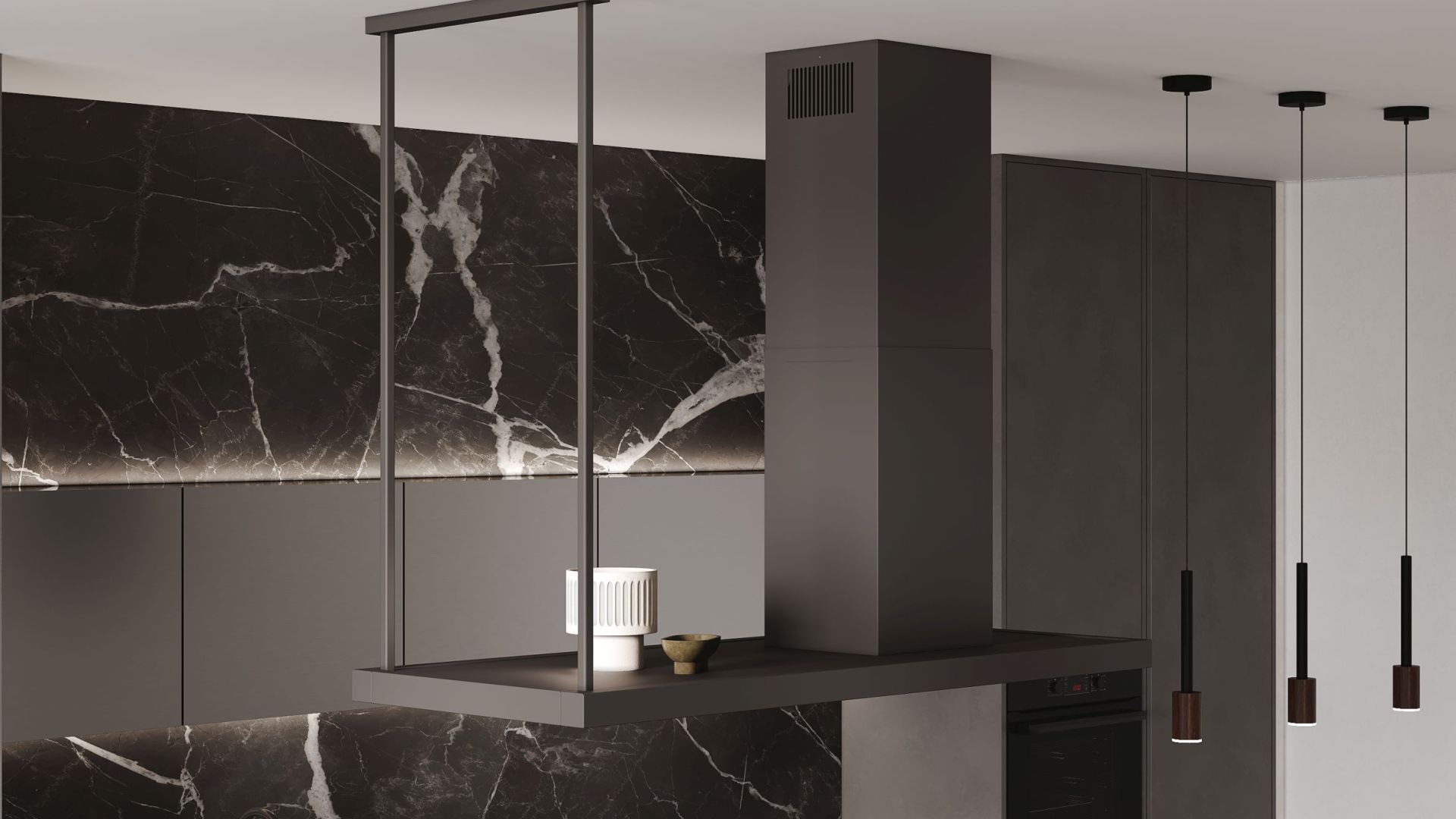 Вытяжка островная Metropolis Black Matt - Черный мат - Визуализации 8