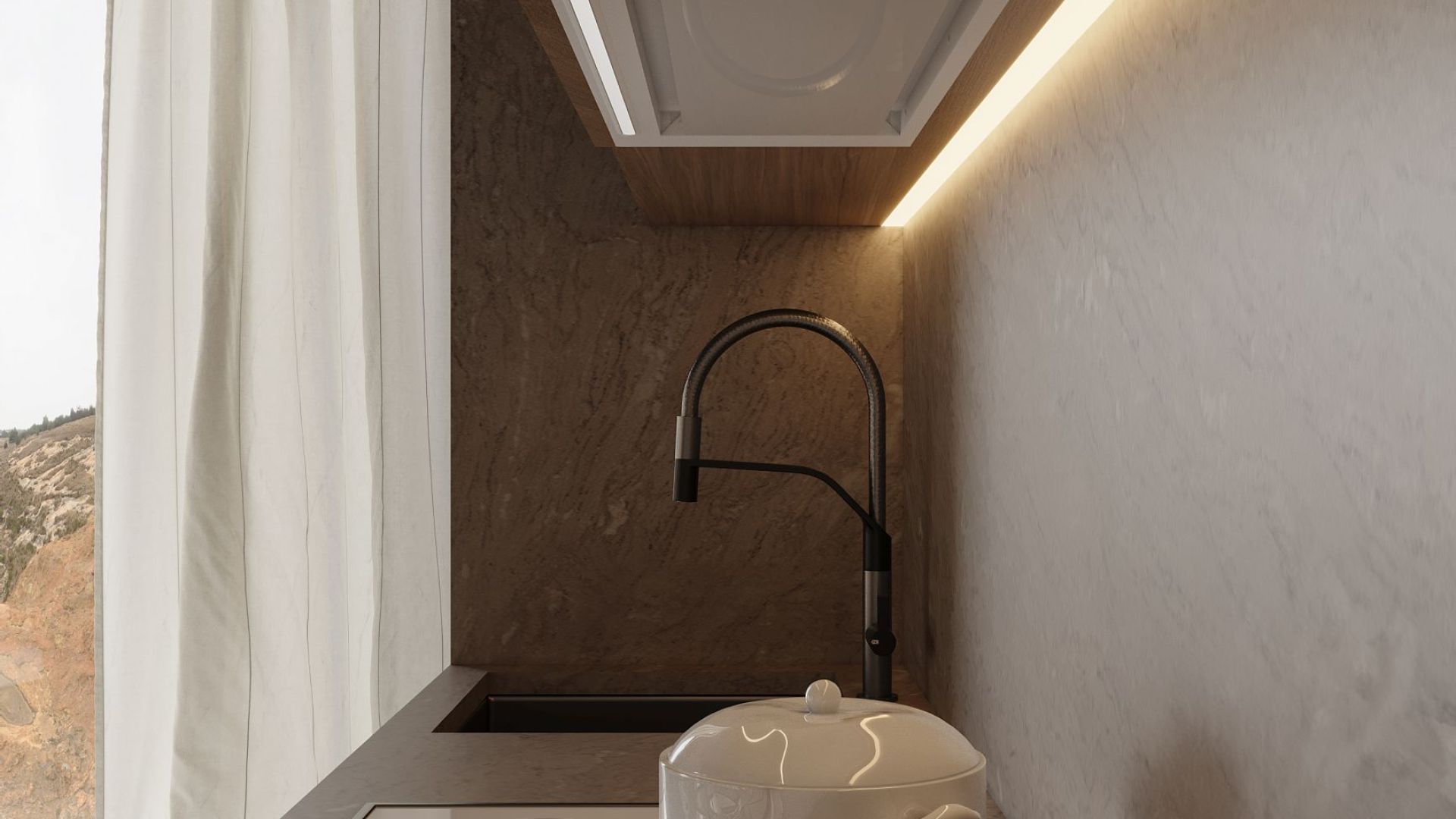 Вытяжка встраиваемая Micra Space White Matt - Белый матовый - Визуализации 5