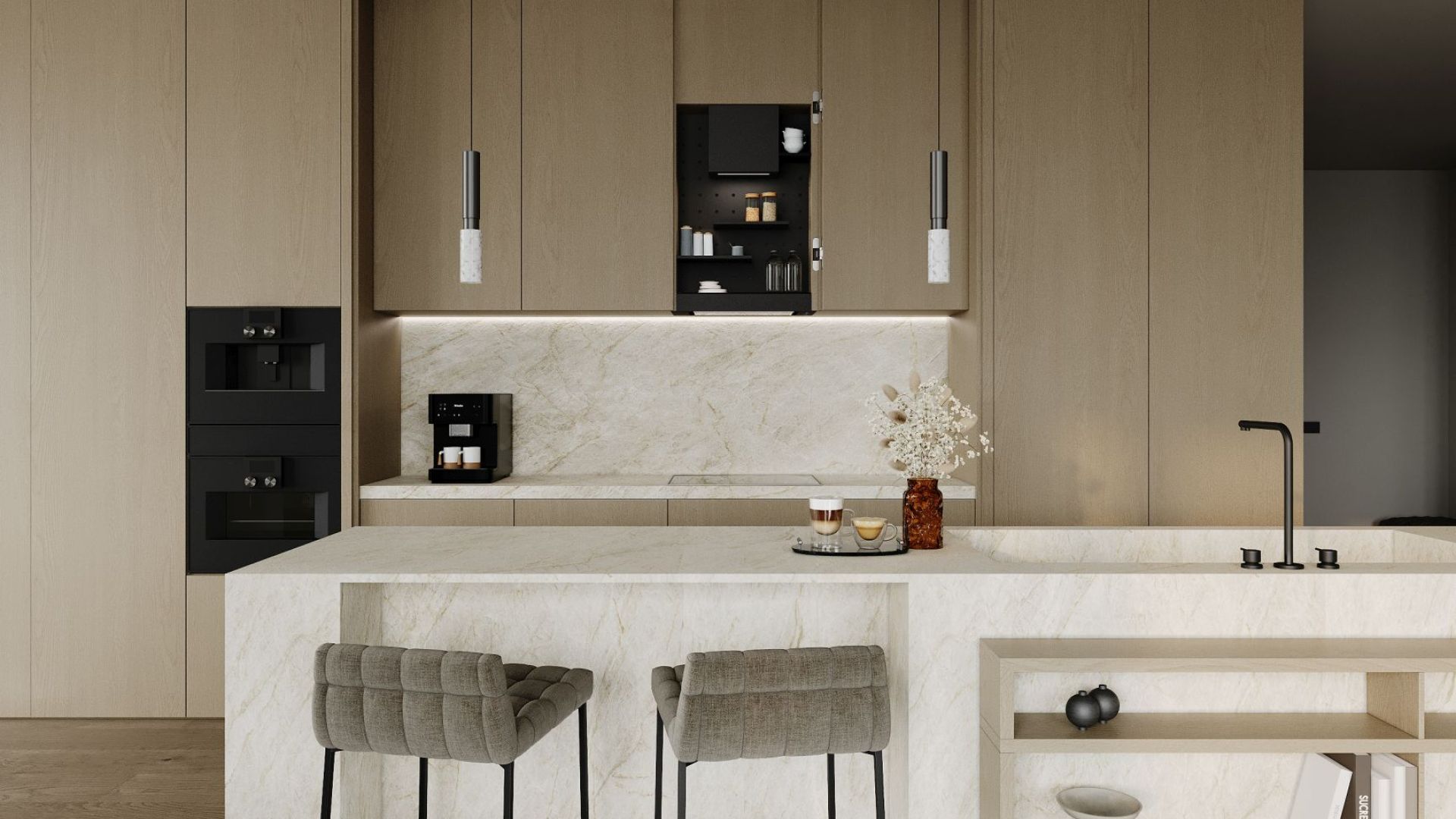 Вытяжка встраиваемая Micra Space Black Matt - Черный мат - Визуализации 9