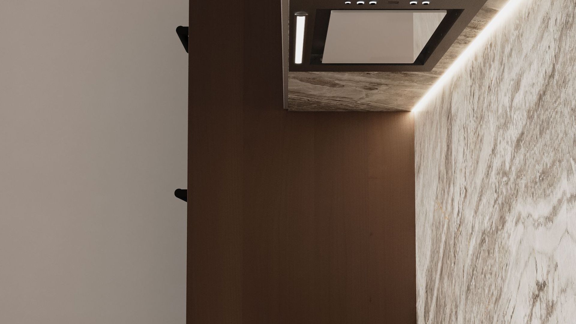 Вытяжка встраиваемая Micra White - Белый - Визуализации