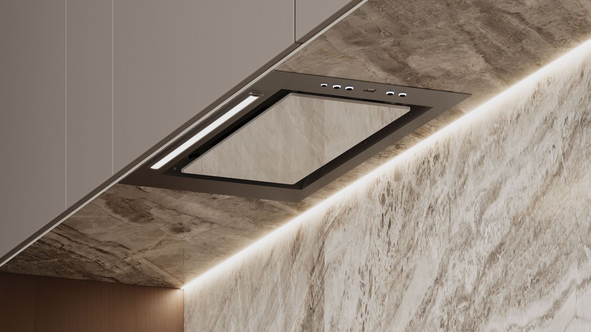 Вытяжка встраиваемая Micra White - Белый - Визуализации 3