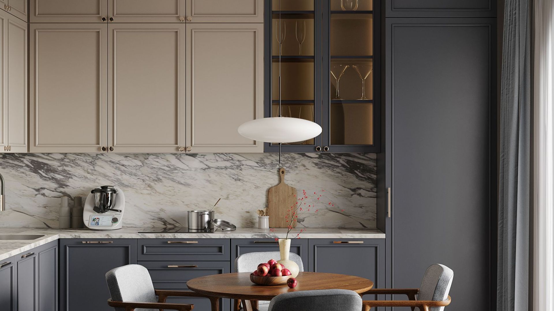 Вытяжка встраиваемая Micra White Matt 120 cm - Белый матовый - Визуализации 2