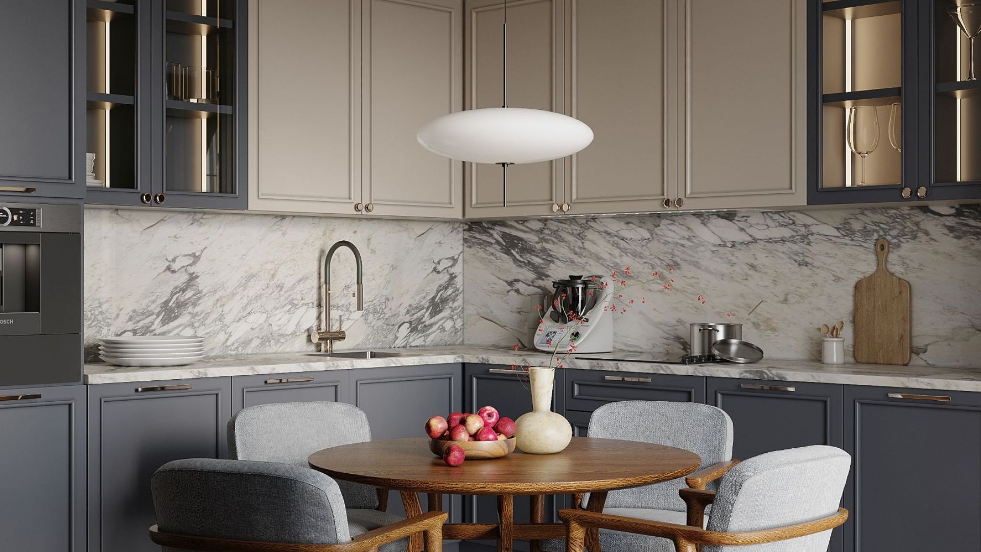 Вытяжка встраиваемая Micra White Matt 120 cm - Белый матовый - Визуализации 5