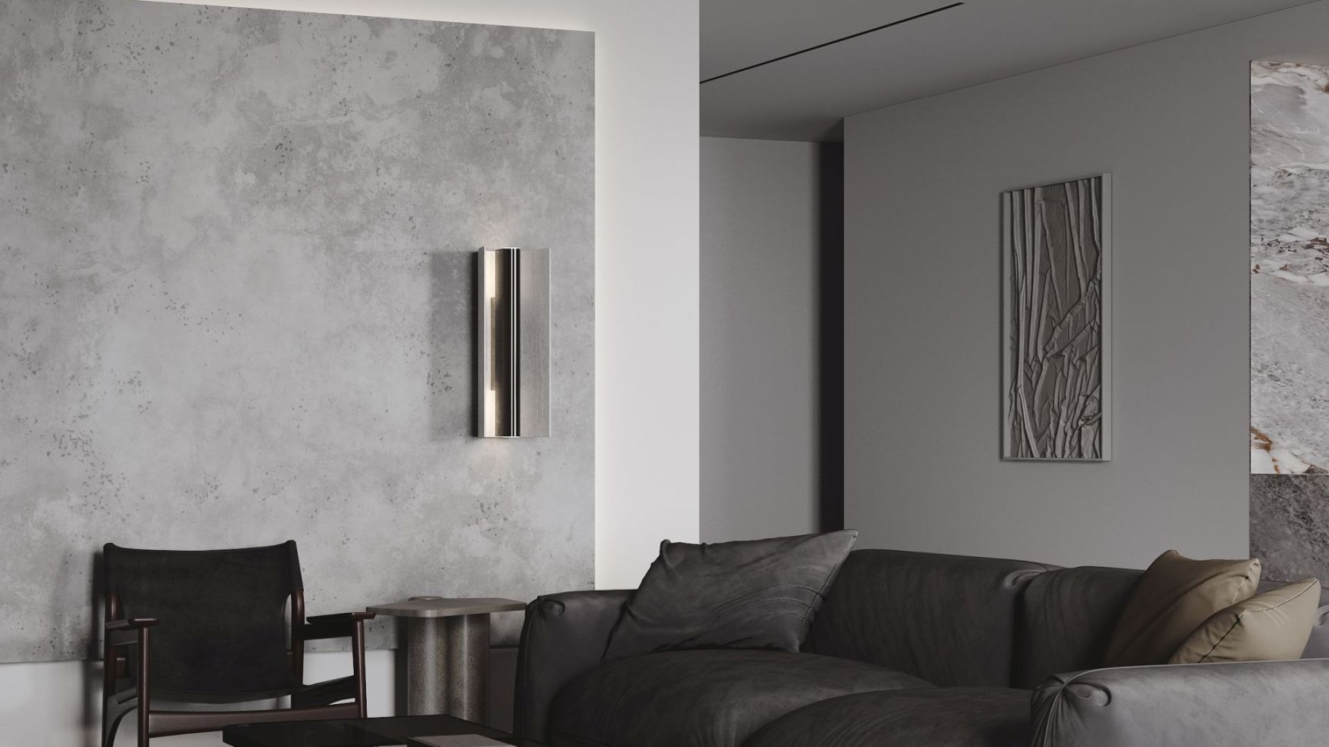 Вытяжка островная Quadro Cage Asymmetric Glass Black Matt - Черный мат - Визуализации 9