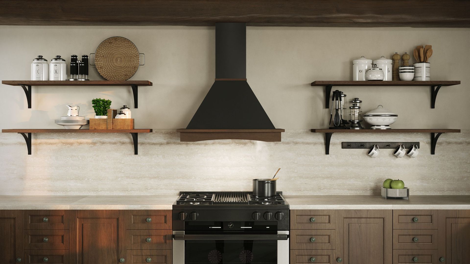 Вытяжка рустикальная Rustic Black Matt - Черный мат - Визуализации 6