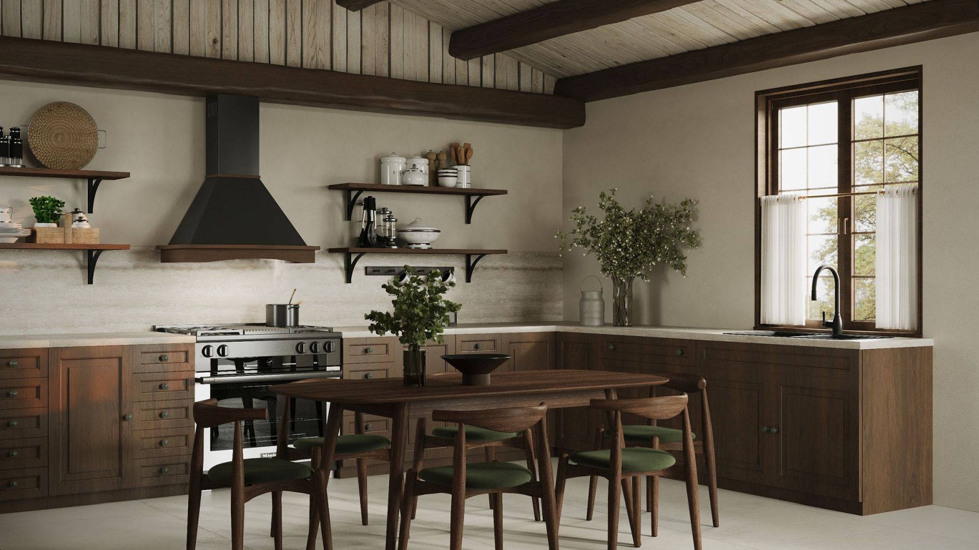 Вытяжка рустикальная Rustic Black Matt - Черный мат - Визуализации 5