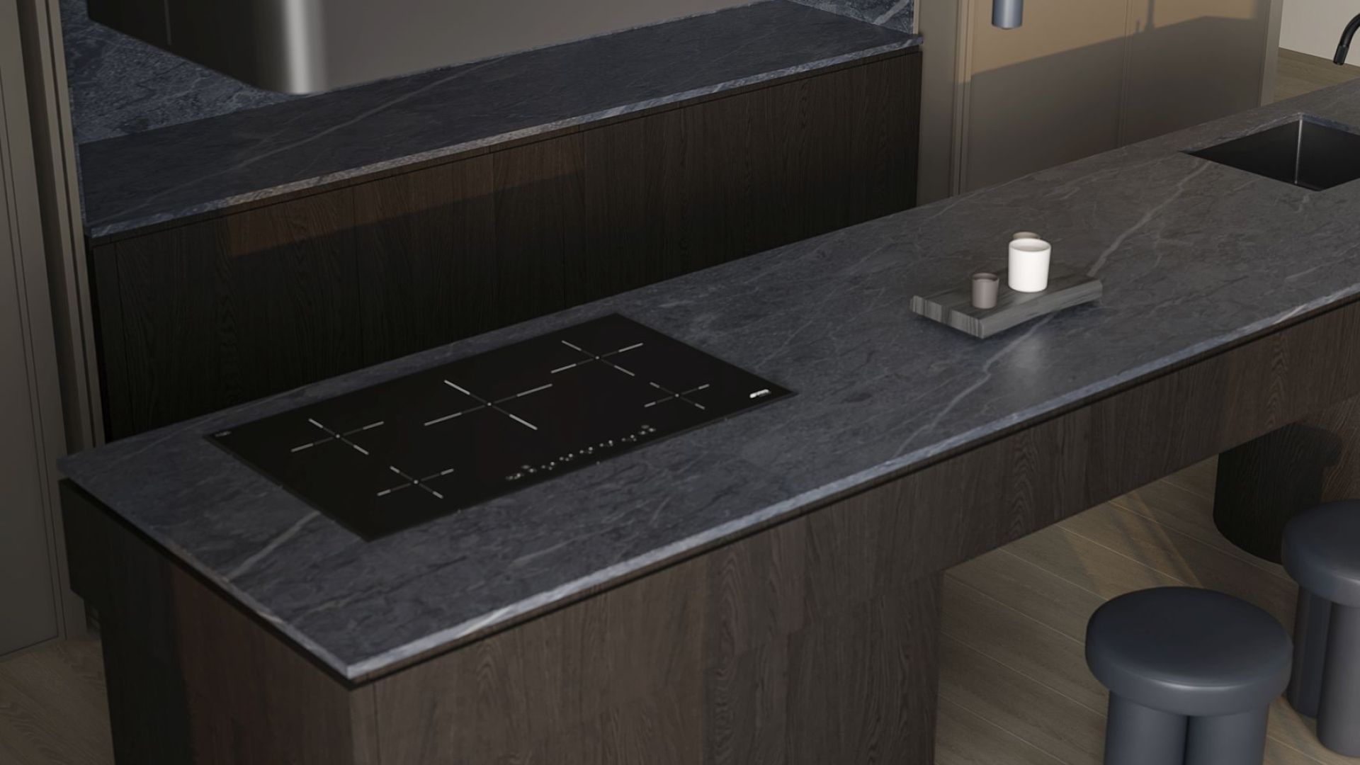 Вытяжка островная Sven Black Matt - Черный мат - Визуализации