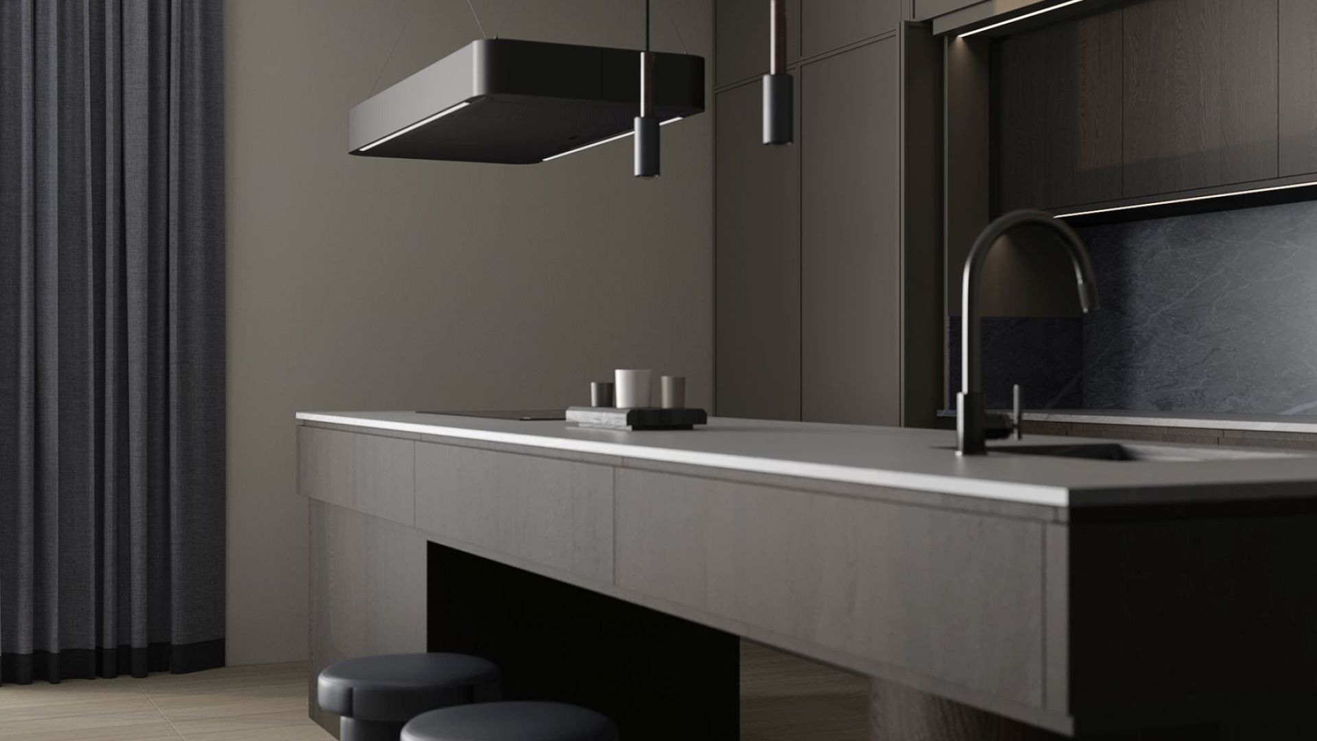 Вытяжка островная Sven Black Matt - Черный мат - Визуализации 6