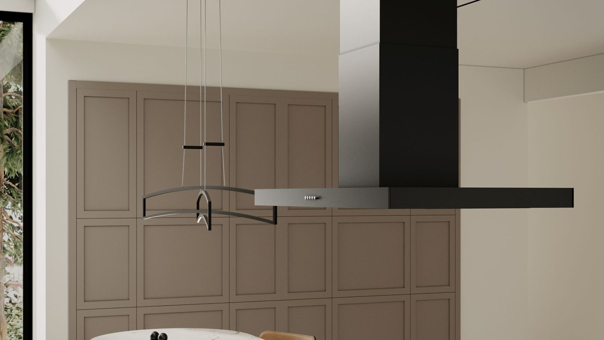 Вытяжка островная Sento Eco Island Black Matt - Черный мат - Визуализации 7