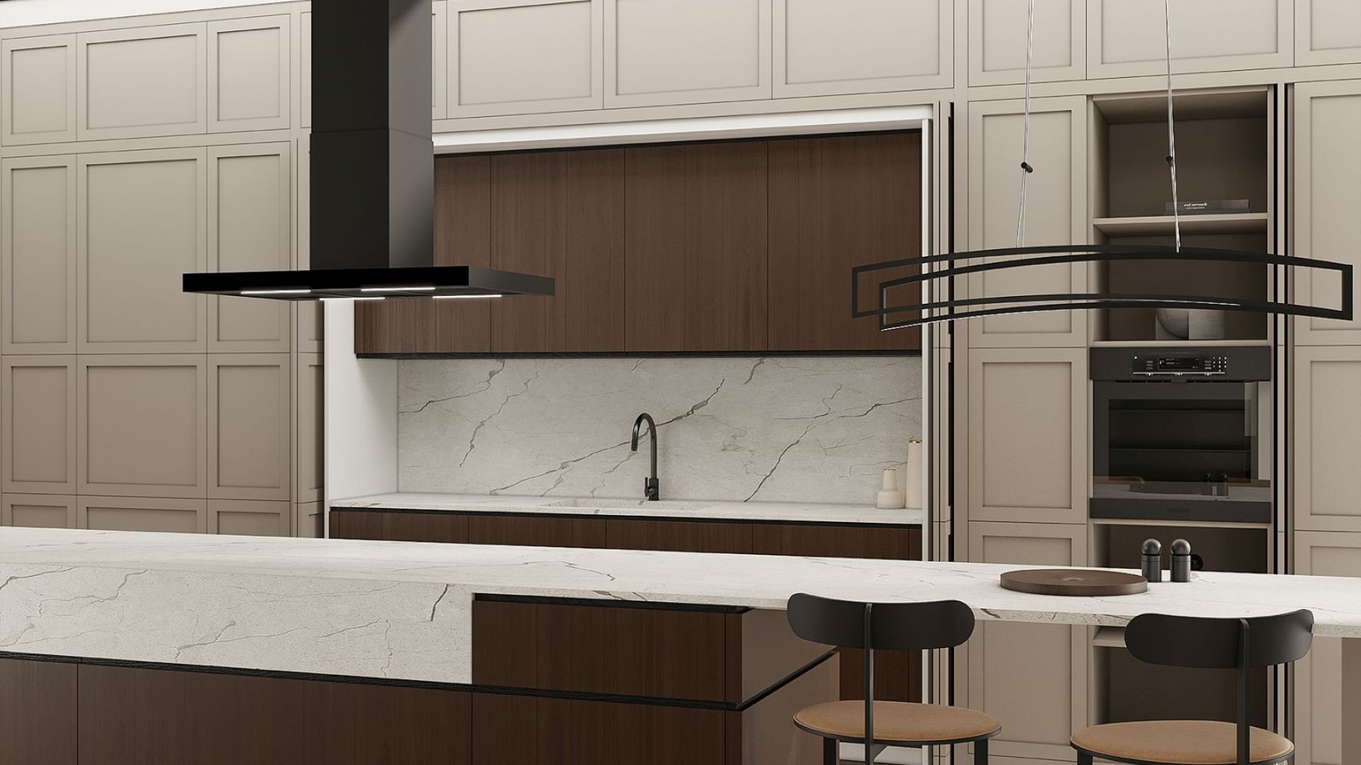 Вытяжка островная Sento Eco Island Black Matt - Черный мат - Визуализации 8