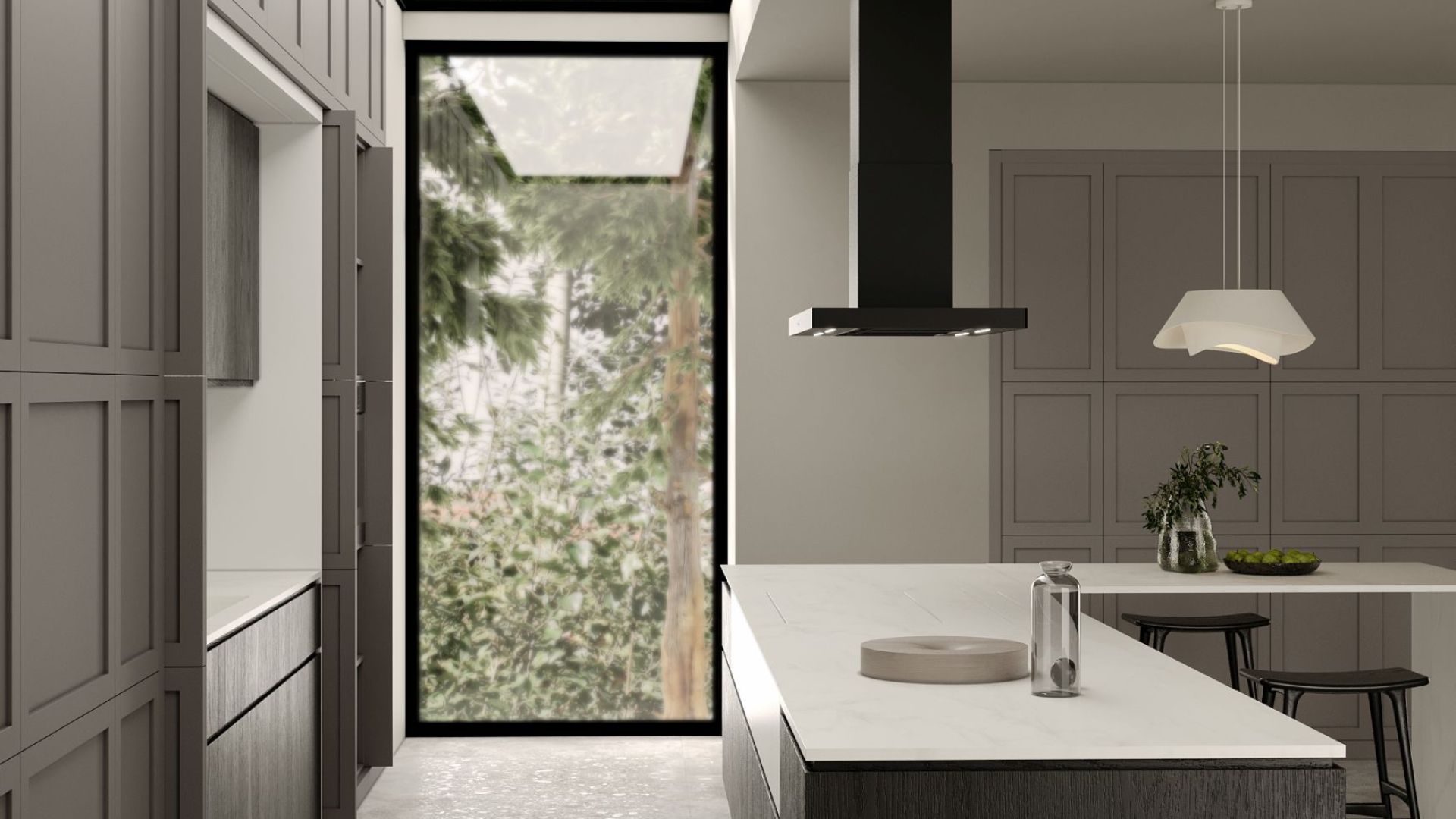 Вытяжка островная Sento Island Black Matt - Черный мат - Визуализации 5