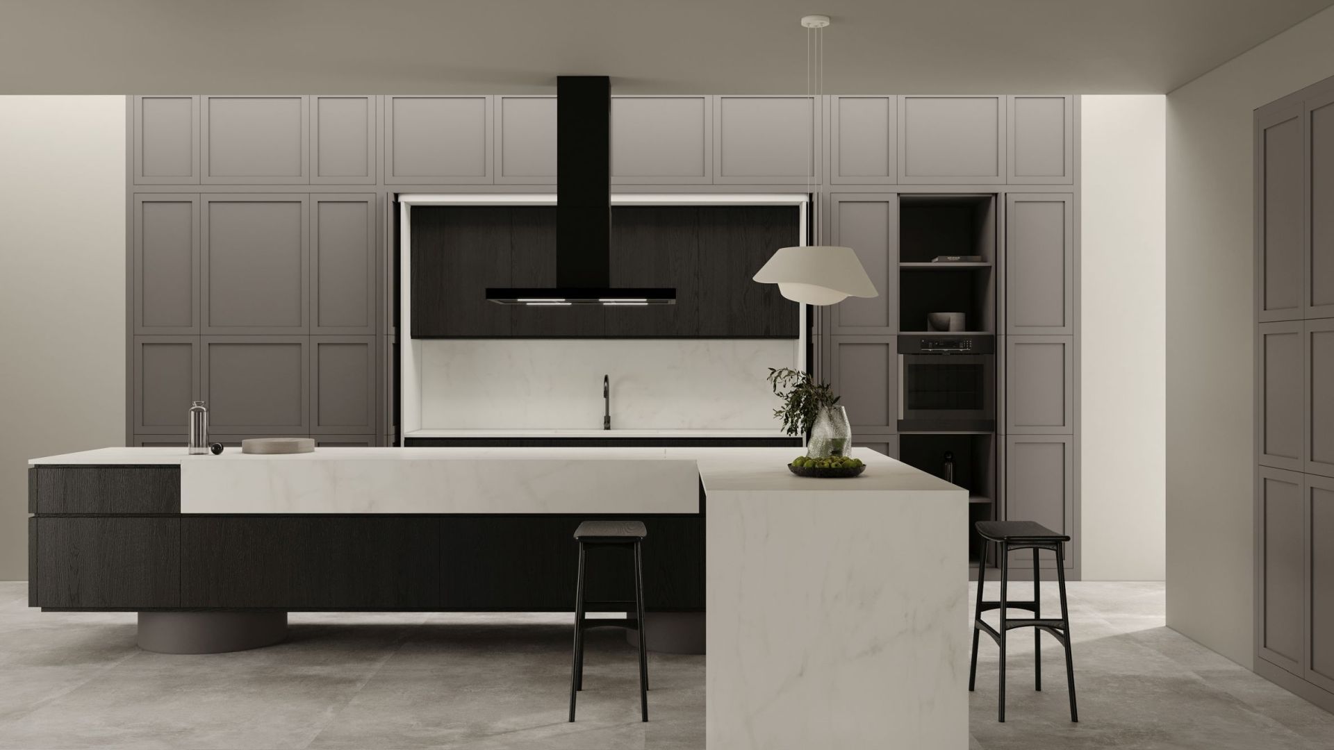 Вытяжка островная Sento Island Black Matt - Черный мат - Визуализации 8