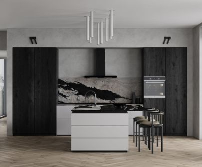 Вытяжка пристенная Sento  Black Matt - Черный мат - 50 см / 60 см / 80 см / 90 см - Визуализации