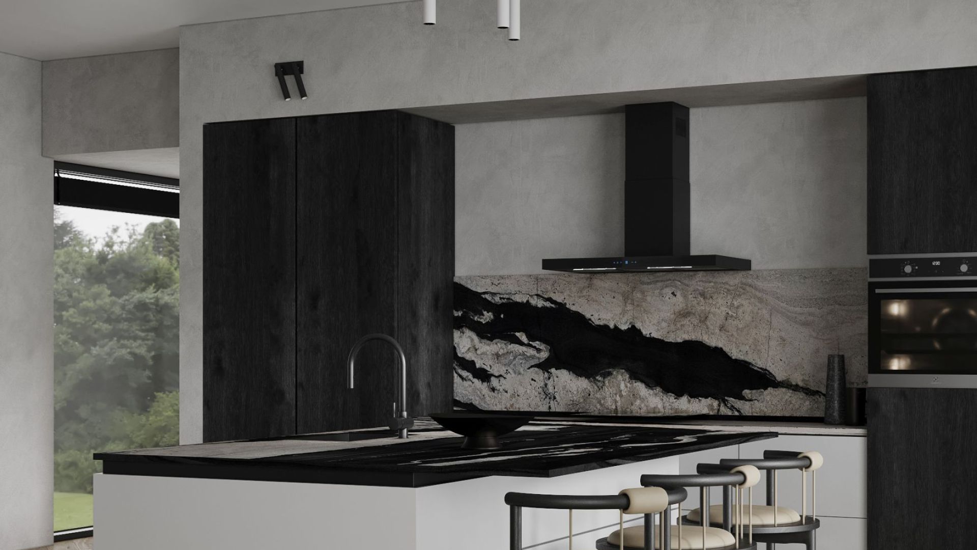 Вытяжка пристенная Sento  Black Matt - Черный мат - Визуализации 7