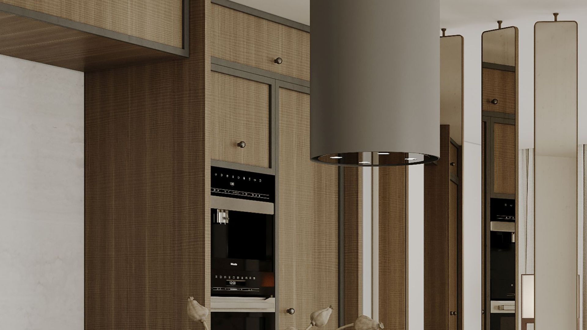 Вытяжка островная Tubo Taupe - Таупе - Визуализации 5